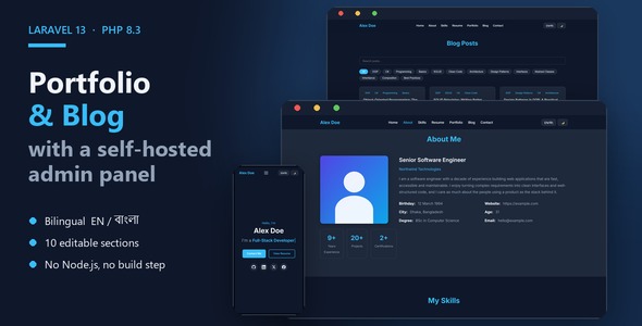 Personal Portfolio - Laravel Dynamic Portfolio & Admin Panel